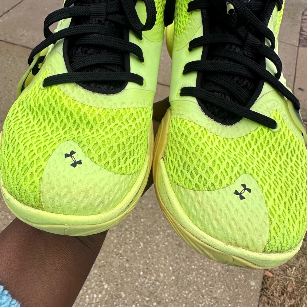 Under Armour Anatomix Spawn 2 Athletic Shoes Unisex Size M7.5 W9 "Neon Yellow" - Picture 5 of 13